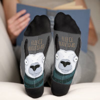 Chic Fête Drôle “Fleece Navidad” Lama Gris