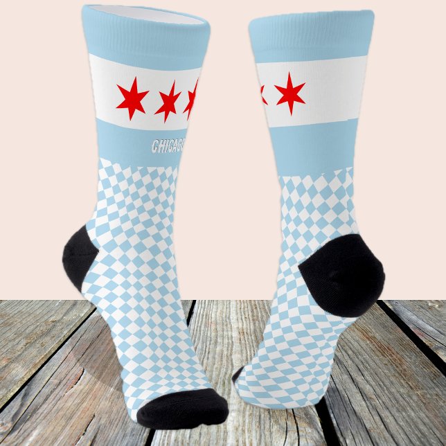 Chaussette Chicago Socks, Chicago flag mode /sports (Créateur téléchargé)