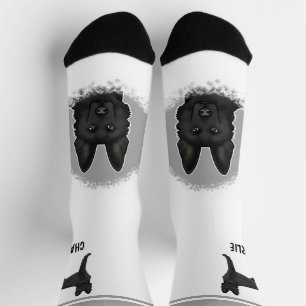 Chaussette Chien berger Allemand Noir Avec Nom Personnalisé