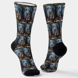Chaussette Chien berger belge Peinture Whimsical Halloween