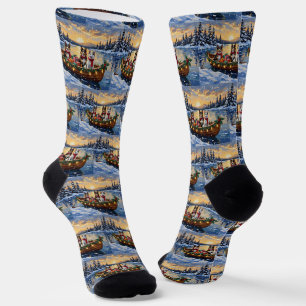 Chaussette Chien de Bétail Australien Bateau de Noël de Fêtes