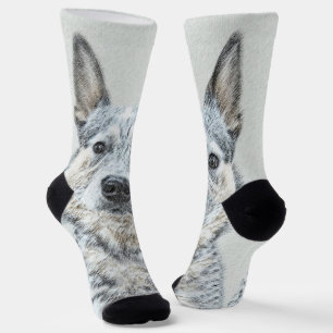 Chaussette Chien de bétail australien - Cute Original Dog Art