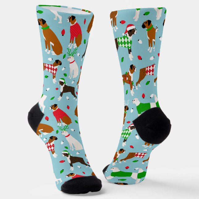 Chaussette Chien de boîte de Noël (Angulaire)
