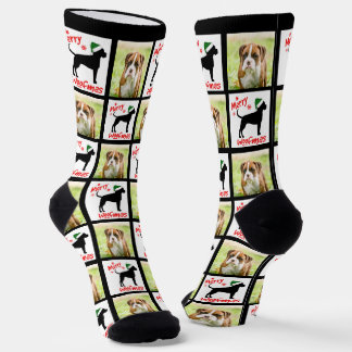 Chaussette Chien de Noël personnalisé