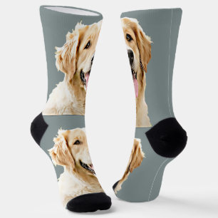 Chaussette Chien d'or retriever personnalisé Chien dessiné pe