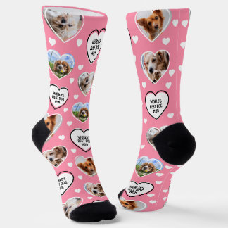 Chaussette CHIEN MOM Personnalisé 4 Animal Chat Chien Coeur P