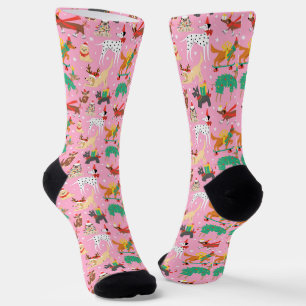 Chaussette Chiens de Noël en Motif de vêtements de vacances