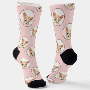 Chaussette Chihuahua Smooth Coat Peinture Chien Art original