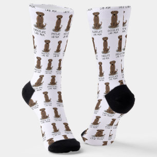 Chaussette Chocolat Lab Maman (Labrador Retriever Mom) mignon