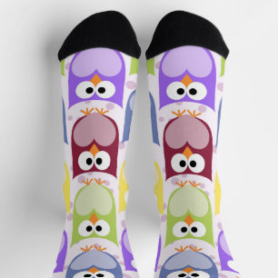 Chaussette Chouettes mignonnes, Chouette Motif, Chouettes pou