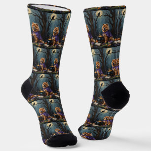 Chaussette Chow Chow Chien Peinture Whimsical Halloween