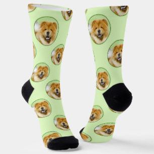 Chaussette Chow Chow Peinture Rouge Roux Cute Chien original