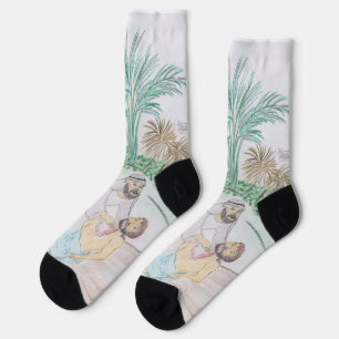 Chaussette Christian Artwork Le bon samaritain