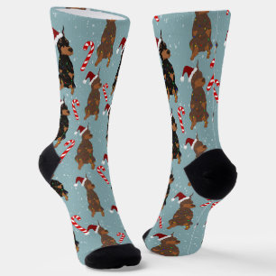 Chaussette Christmas Doberman Pinscher