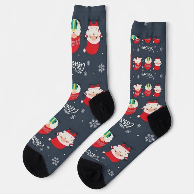 Chaussette "CHRISTMAS GNOMES" Écran Premium durable (Gauche)