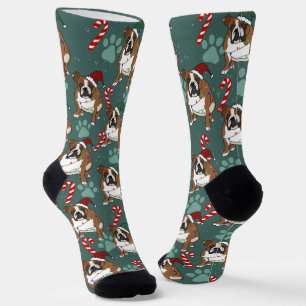 Chaussette Christmas Holiday English Bulldog