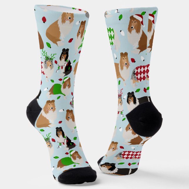 Chaussette Christmas Rough Collie (Angulaire)