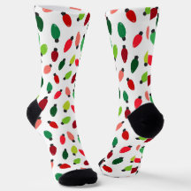 Christmas Tree Lights Original Print Socks
