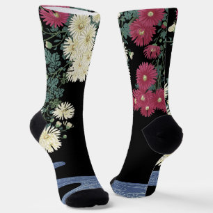 Chaussette Chrysanthèmes, Eau courante , Fleur japonaise