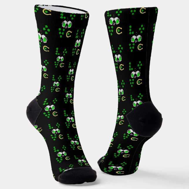 Chaussette Chuck Shamrock Dublin Day Horseshoe irlandais (Angulaire)