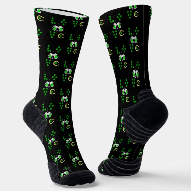 Chaussette Chuck Shamrock Dublin Day Horseshoe irlandais (Angulaire)