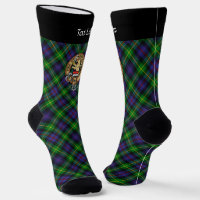 Cimier Clan Farquharson sur les Chaussettes Tartan