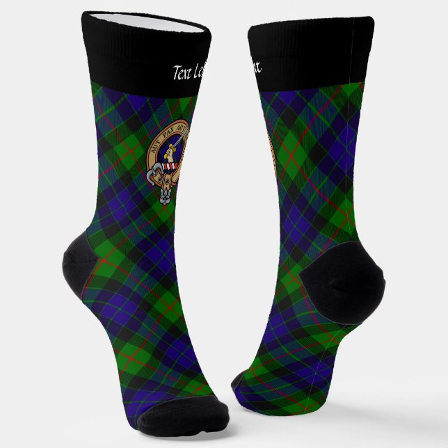 Chaussette Cimier Clan Gunn sur des Chaussettes Tartan (Angulaire)