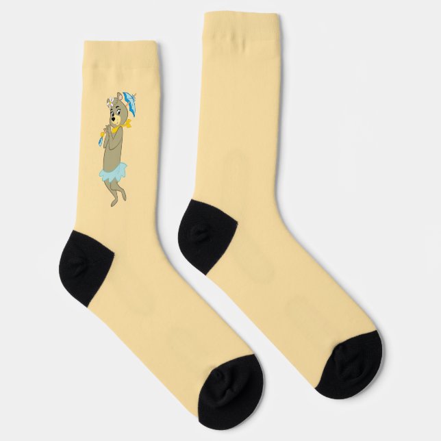 Chaussette Cindy Bear tenant le parasol (Droite)