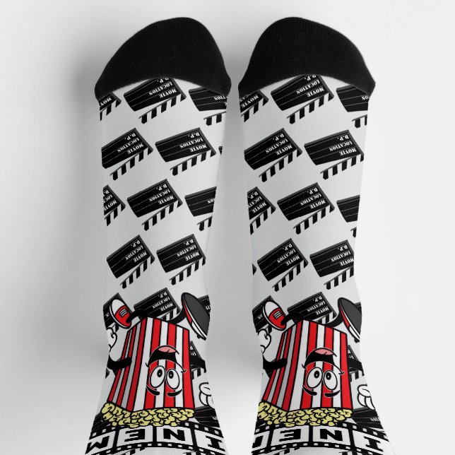 Chaussette *[CINEMA]* Logo Motif Lite Grey (Haut)