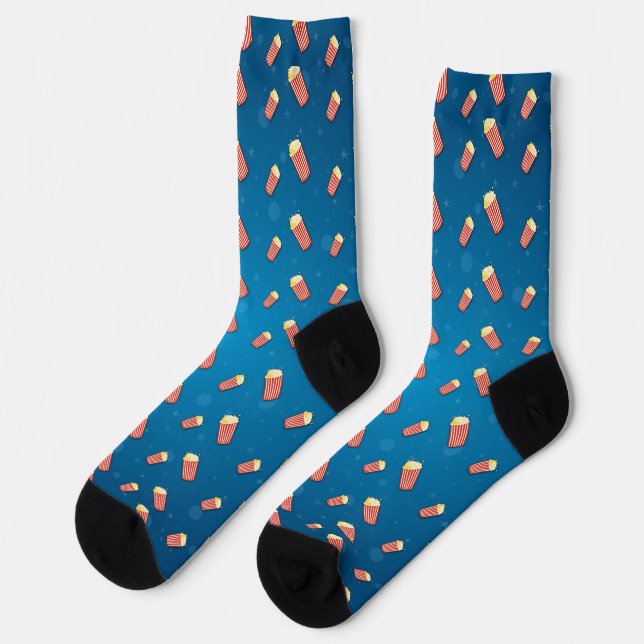 Chaussette Cinema Movie Party Thème Popcorn (Gauche)