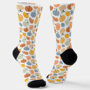 Chaussette Citrouille coloré Motif gourd 
