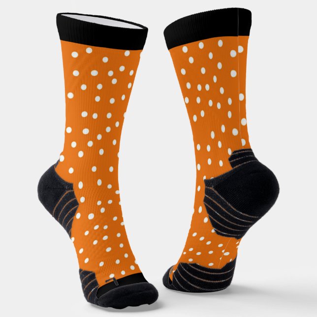 Chaussette Citrouille Orange Poke A Dot Design (Angulaire)