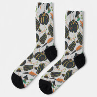 Citrouille sans soudure motif carotte noir et blan