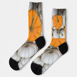 Chaussette Citrouilles fantômes avec un orange sournois