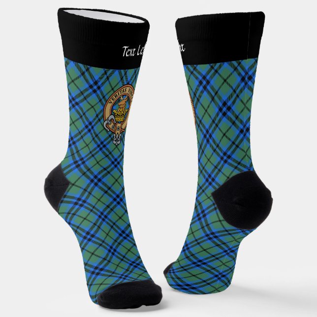 Chaussette Clan Keith Crest sur les Chaussettes Tartan (Angulaire)