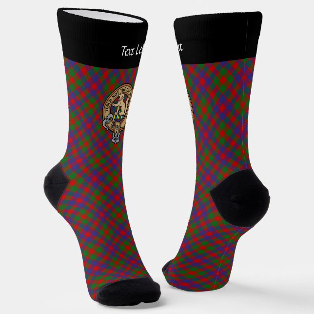 Chaussette Clan MacGowan Crest sur Tartan (Angulaire)