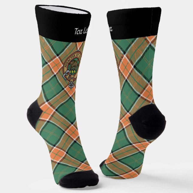 Chaussette Clan Pollock Crest sur les chaussettes de Tartan (Angulaire)