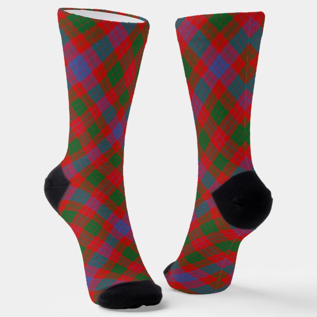 Chaussette Clan Ross Chaussettes Tartan (Angulaire)