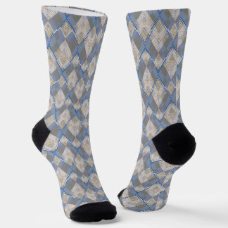 Chaussette Classique diamant gris beige