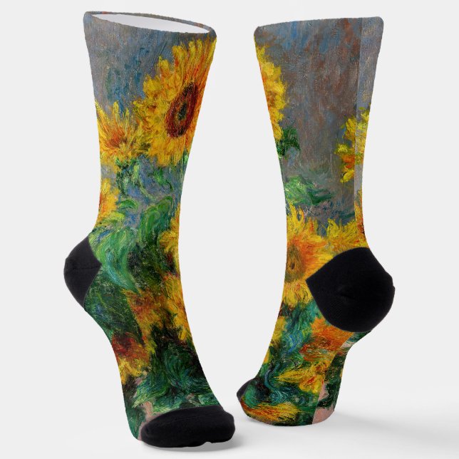 Chaussette Claude Monet - Bouquet de tournesols (Angulaire)