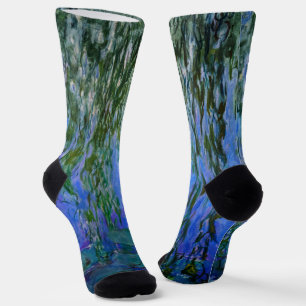 Chaussette Claude Monet - Lys d'eau avec saule plumant
