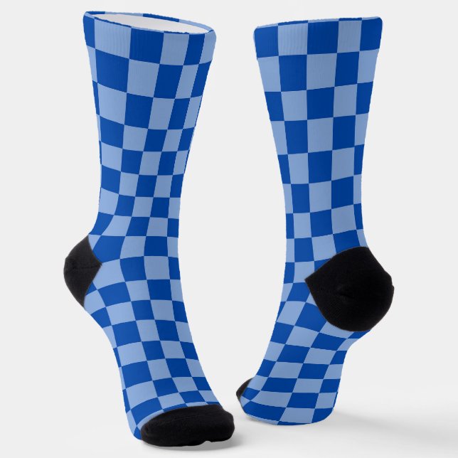Chaussette Cobalt Blue Checkerboard (Angulaire)