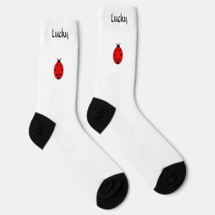 Chaussette Coccinelle rouge chanceuse en chaussettes blanches
