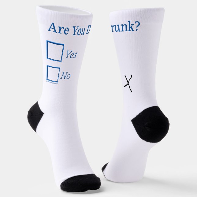 Chaussette Cochez les cases SlipperyJoe's Are You Drunk marte (Angulaire)