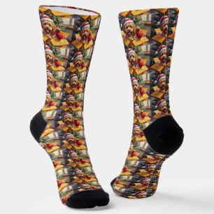 Chaussette Cockapoo Chien Cadeau de Noël Boîte Surprise