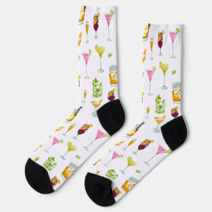 Chaussette Cocktails Chaussettes Motifs amusantes