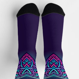 Chaussette Coeur celtique avec bleu foncé