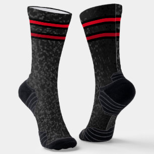 Chaussette coeur parties scintillant rouge