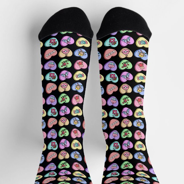Chaussette Coeurs de bonbons Valentine (Haut)