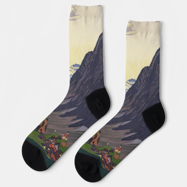 Chaussette col du Gotthard dans les Alpes (Gauche)